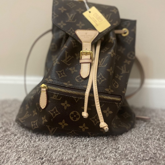 LOUIS VUITTON Montsouris NM Monogram Canvas Backpack Bag Brown - Picture 2 of 7
